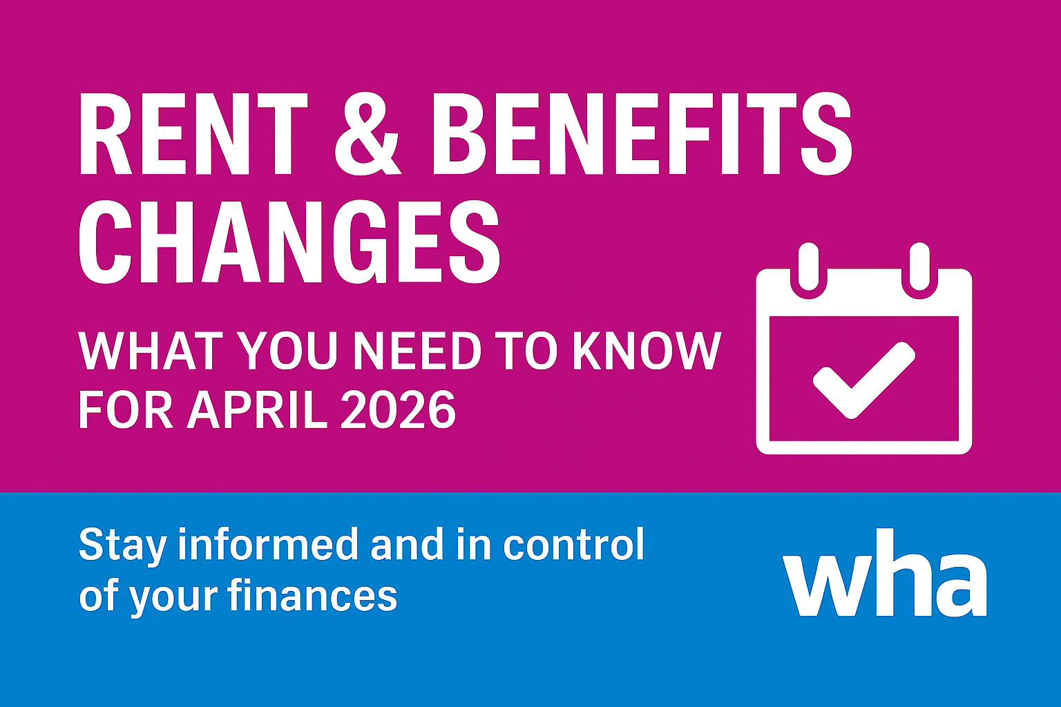 Rent and Benefit changes April 2026